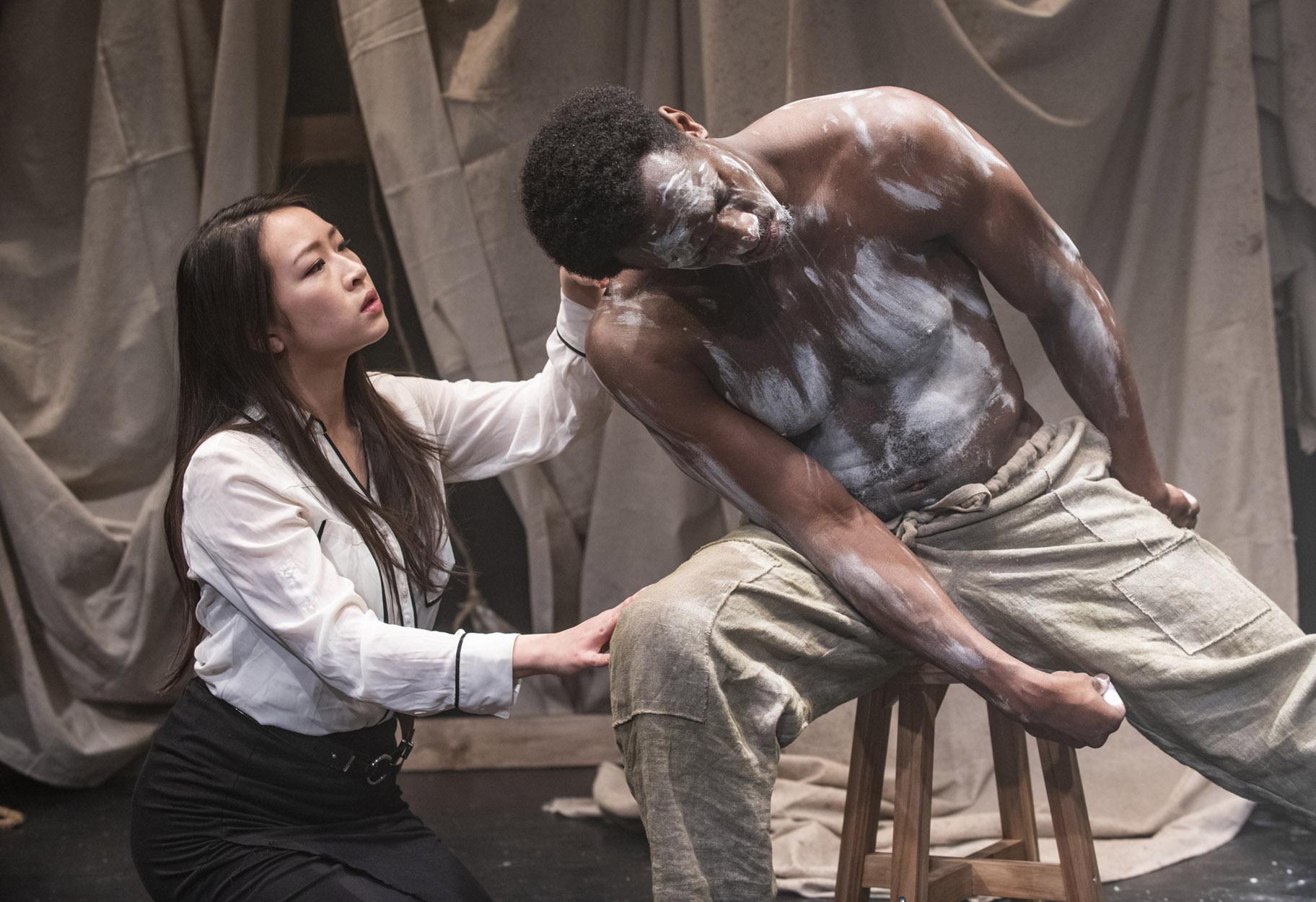 Sarah Lo and David Goodloe in “Milma’s Tale.” (Photo by Michael Brosilow)