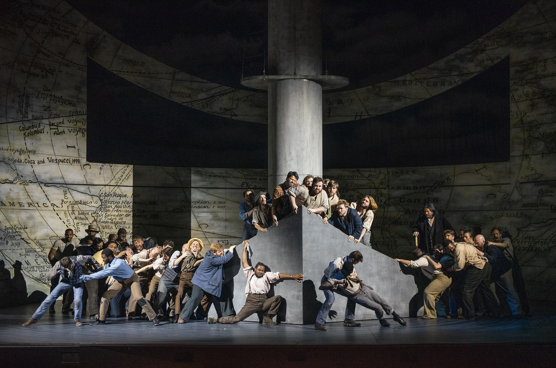 The cast of “Moby-Dick.” (Photo by Michael Brosilow)