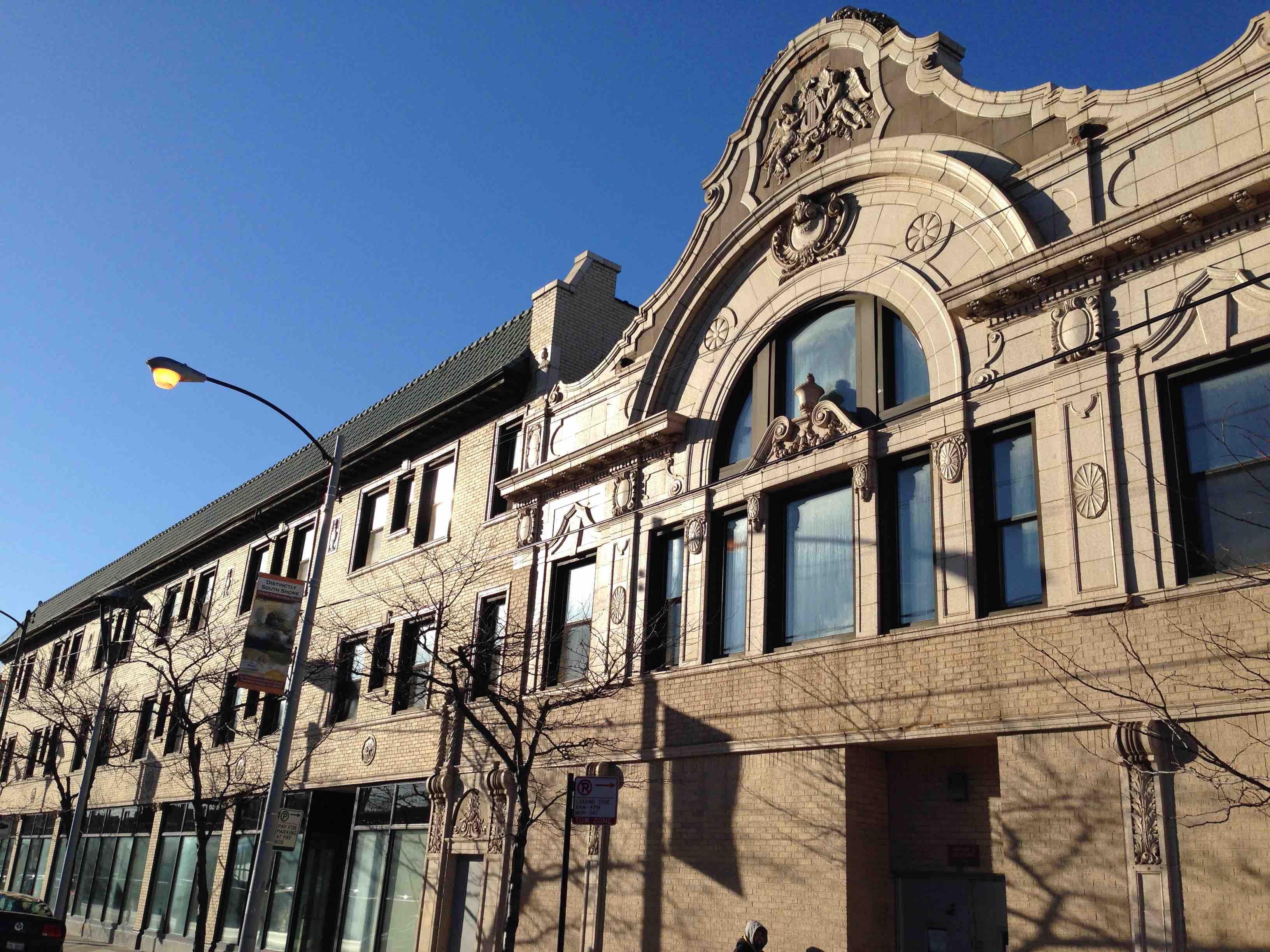 Jeffery Theater and Spencer Arms Hotel. (Ward Miller / Preservation Chicago)