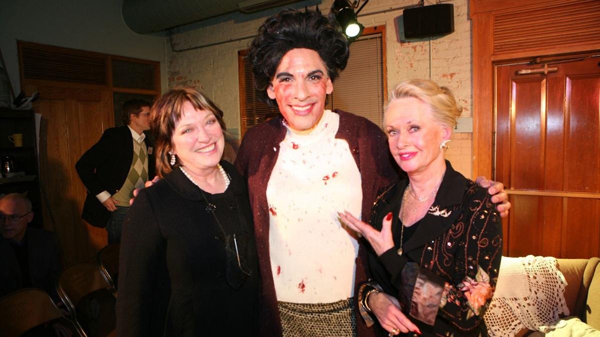 David Cerda, center, is pictured with actresses Veronica Cartwright, left, and Tippi Hendron, right. (Bill Dow)