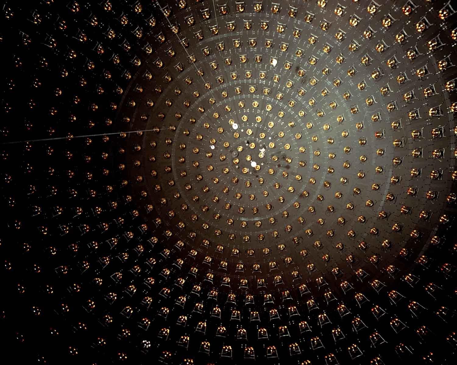 Detectors inside the Mini Booster Neutrino Experiment tank (Fermilab / U.S. Department of Energy)