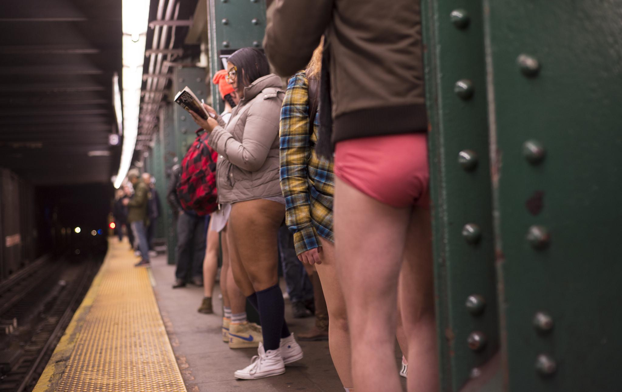 No Pants Subway Ride 2016 in New York City (Jessica Fejos / Flickr)