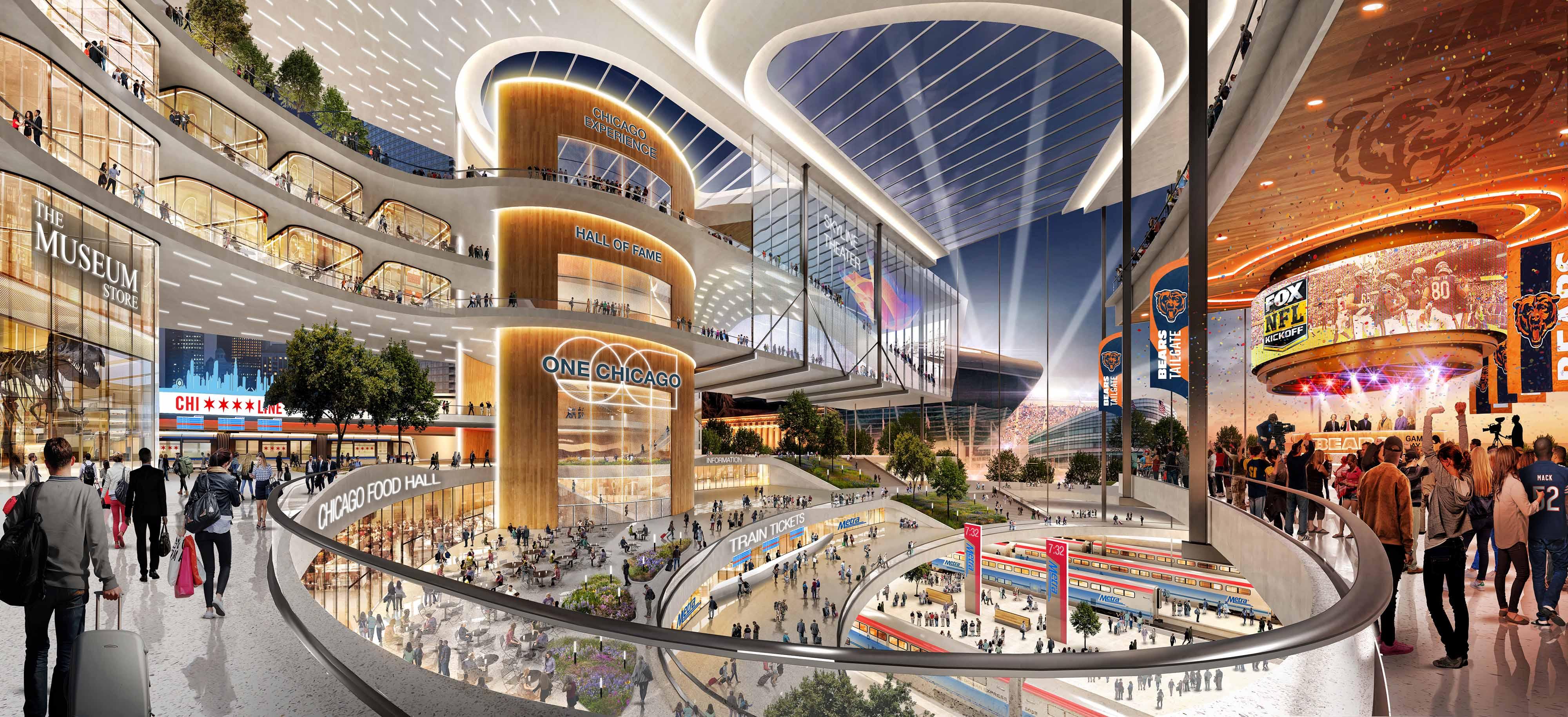 A rendering of the One Central atrium (Courtesy Landmark Development)