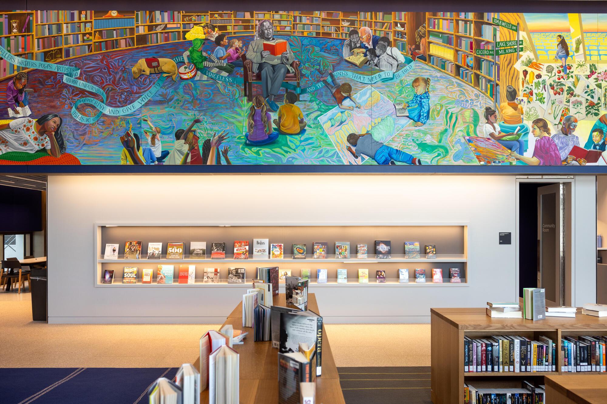 The Chicago Public Library branch at the Obama Center includes a Reading Room full of books Barack and Michelle Obama have read. (The Obama Foundation)