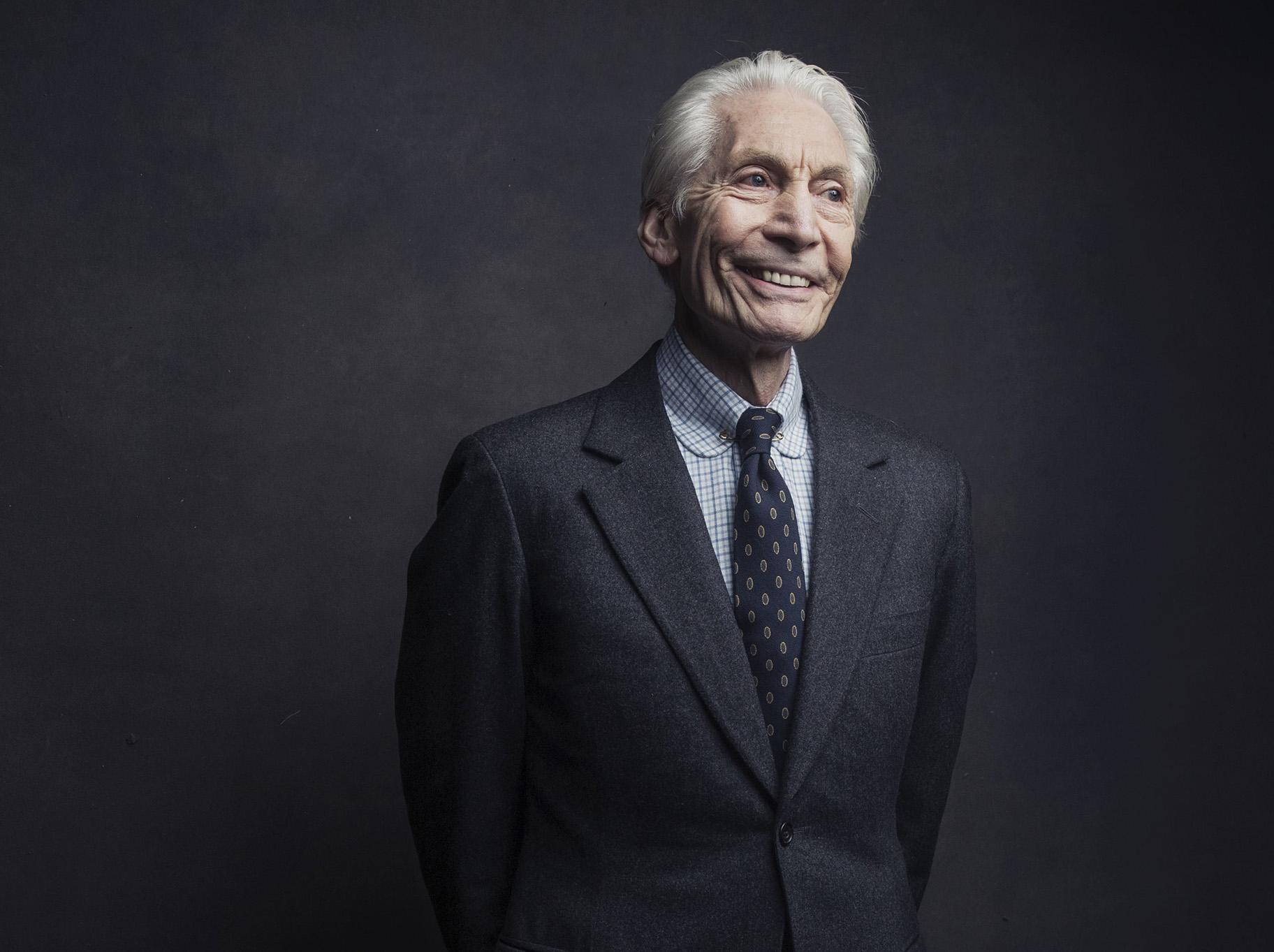Charlie Watts of the Rolling Stones poses for a portrait on Nov. 14, 2016, in New York. (Photo by Victoria Will / Invision / AP, File)