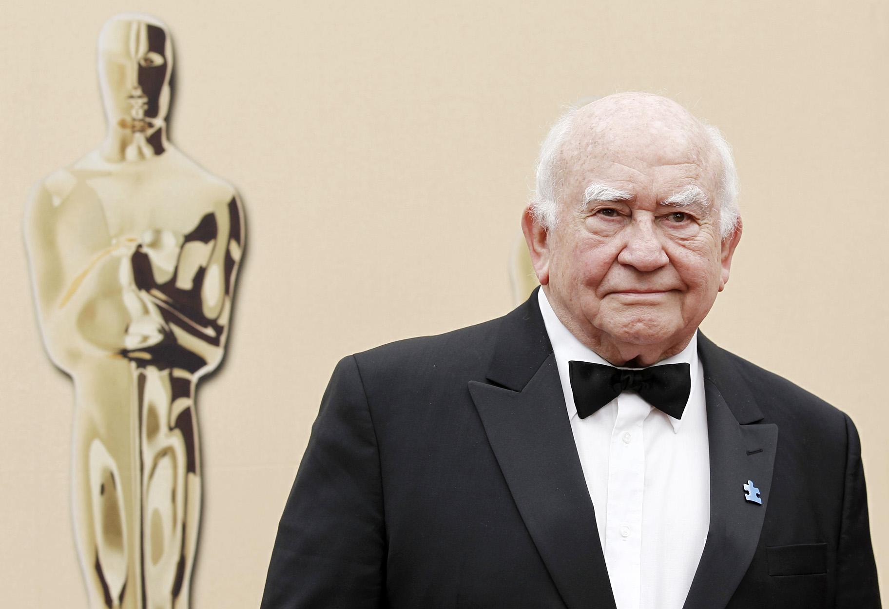 In this March 7, 2010, file photo, actor Ed Asner arrives during the 82nd Academy Awards in the Hollywood section of Los Angeles. (AP Photo / Matt Sayles, File)