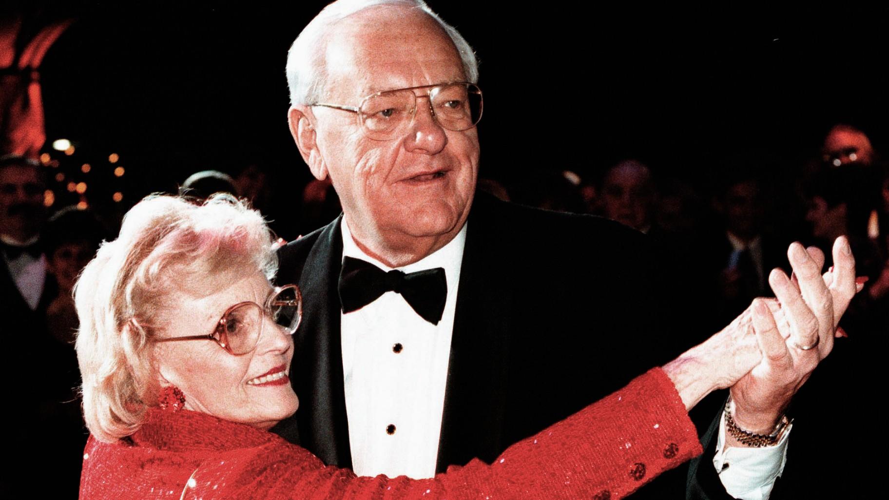 Gov. George Ryan dances with his wife, Lura Lynn, at his gubernatorial inaugural ball in Springfield, Ill., on Jan. 12, 1999. (The (Kankakee) Daily Journal via AP, File)