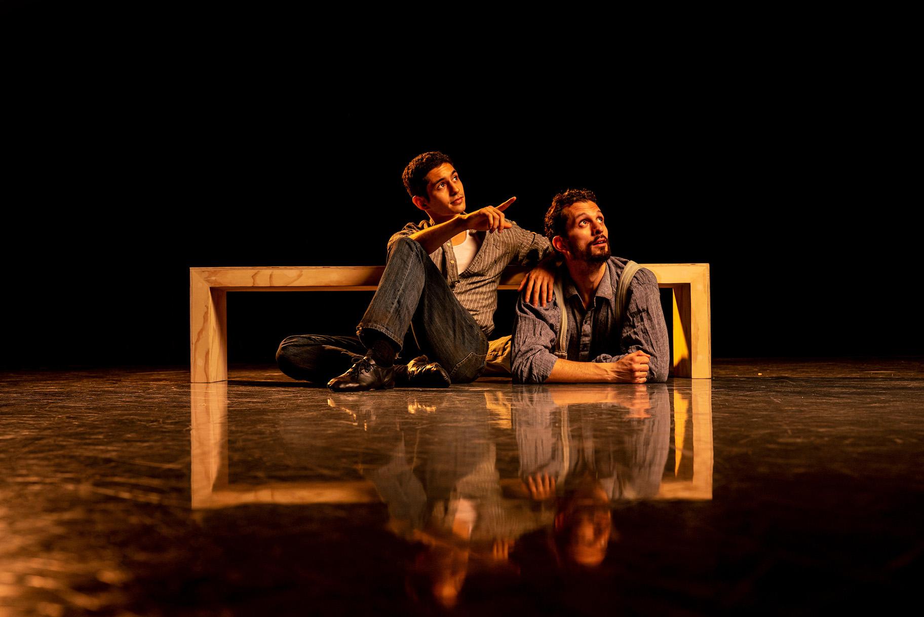 Dylan Gutierrez and Xavier Núñez in “Of Mice and Men.” (Photo by Todd Rosenberg)