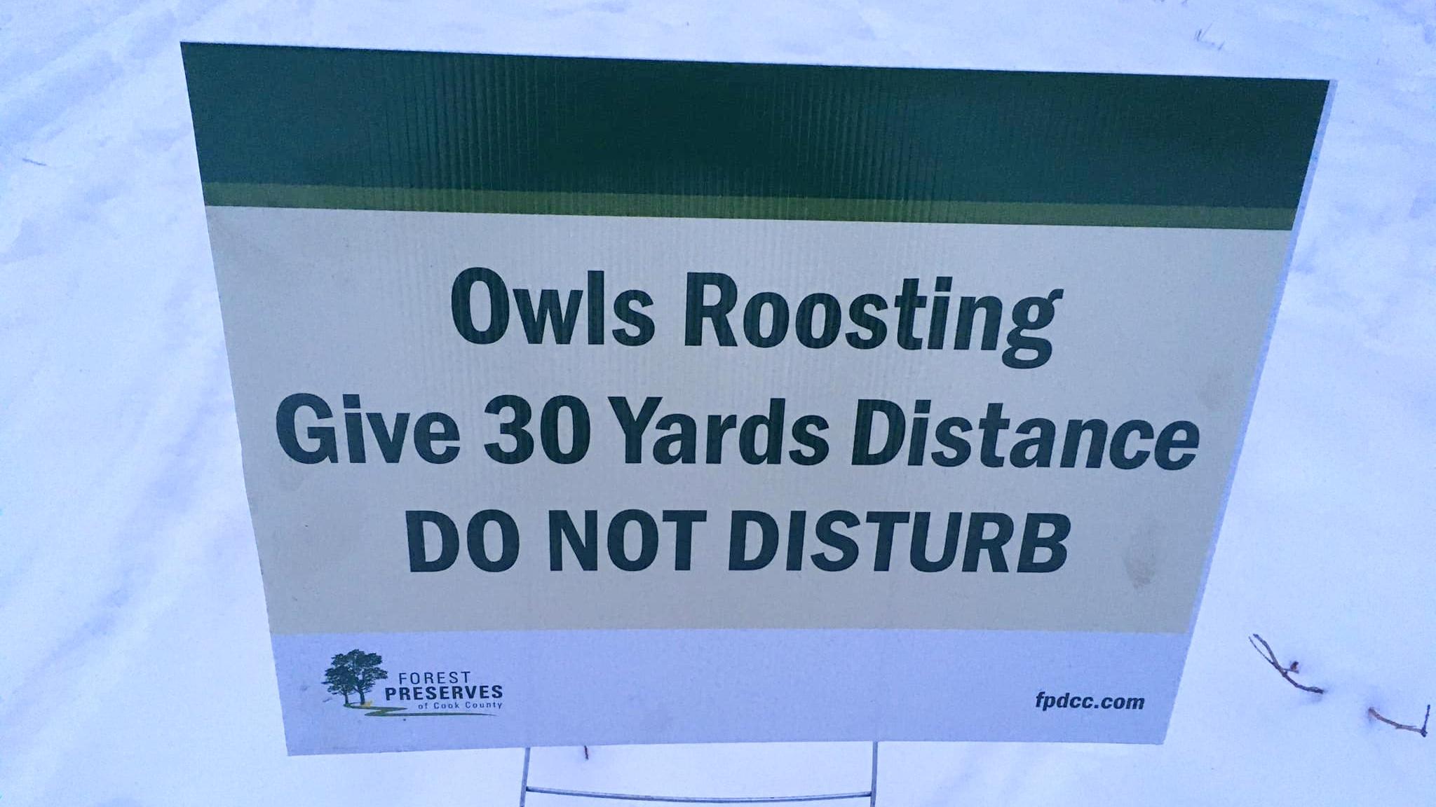 The Cook County Forest Preserve District has had to put out signs discouraging overly aggressive behavior from humans. (Facebook)