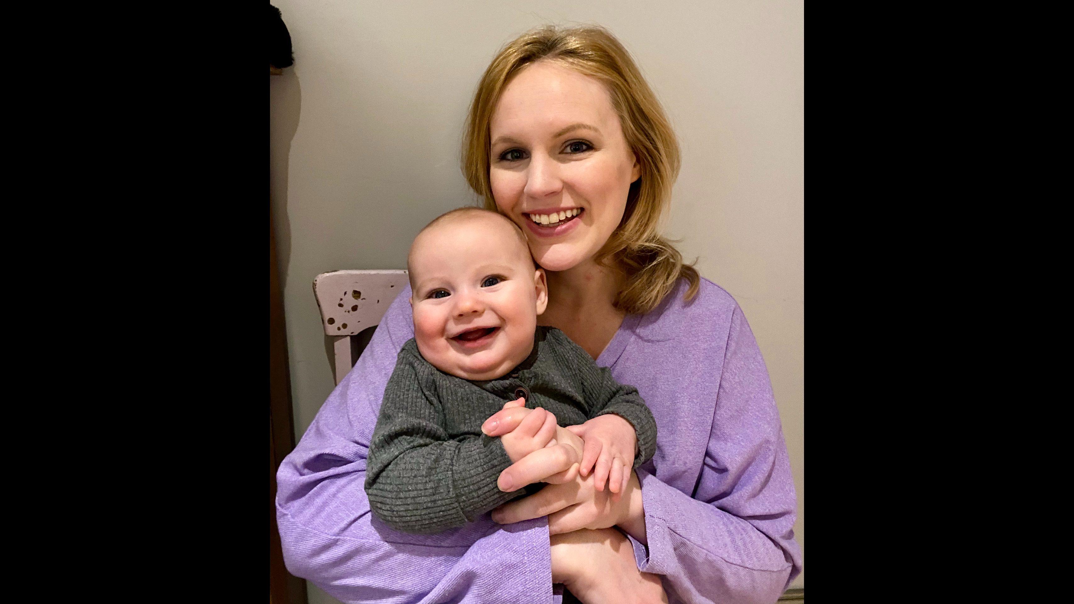 Christina Salesberry and her son, Oscar “Ozzie,” pose for a picture in October. (Courtesy of Christina Salesberry)