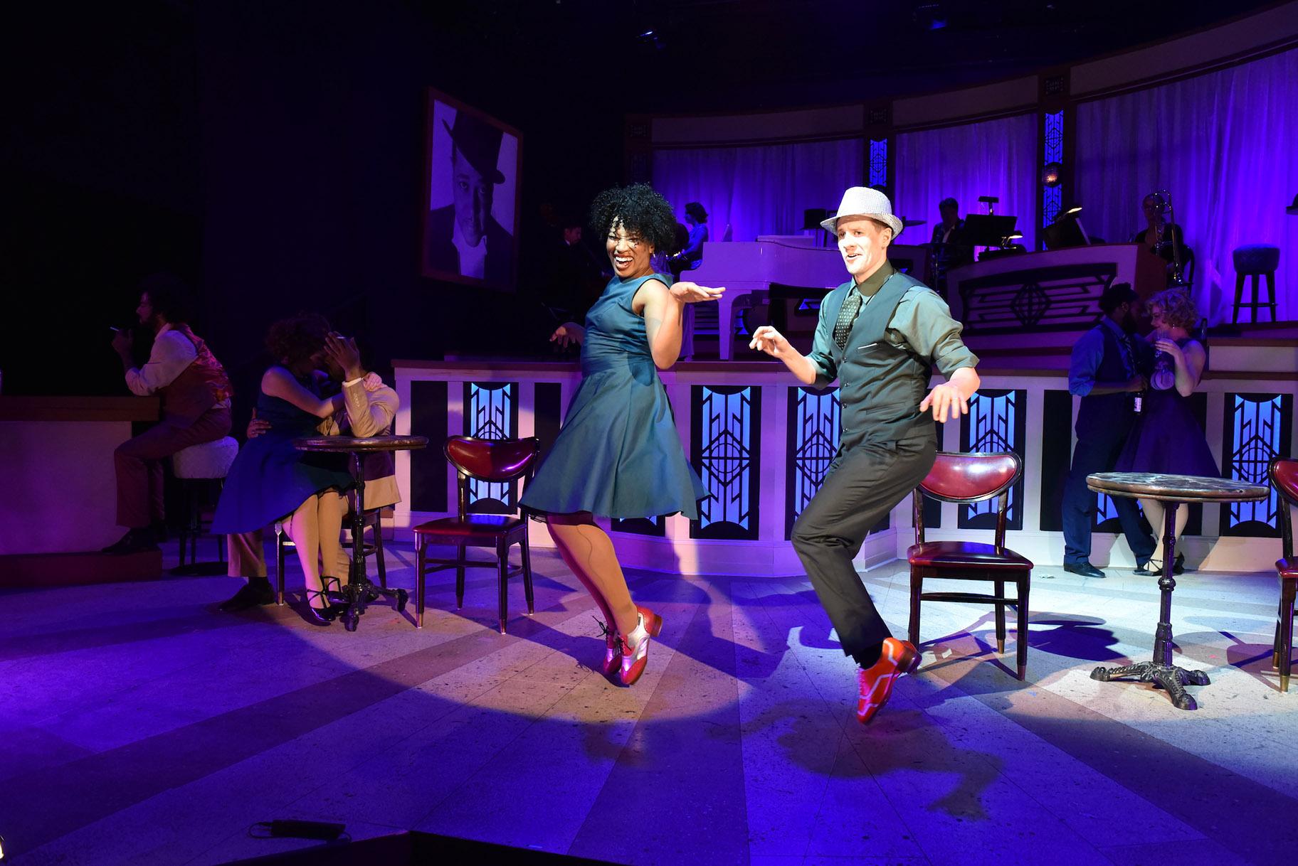 From left: Terri K. Woodall and Tristan Bruns in “Kinda Dukish” from “Sophisticated Ladies.” (Photo by Michael Courier)