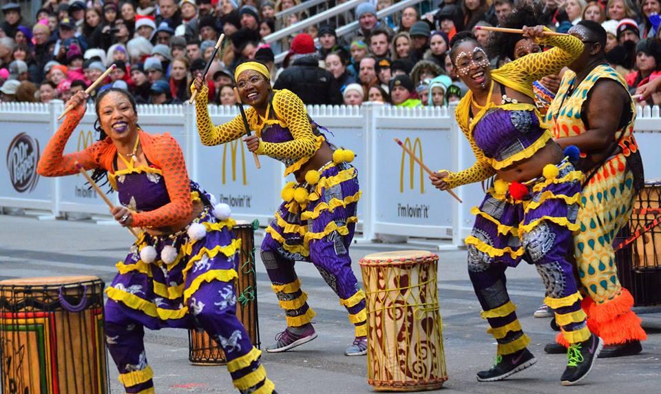 Ayodele Drum & Dance performs at the 2016 Thanksgiving Parade. (McDonald’s®  Thanksgiving Parade / Facebook)