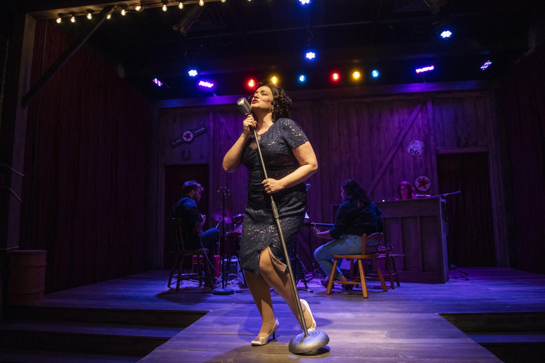 Christina Hall in Firebrand Theatre’s production of “Always … Patsy Cline.” (Photo by Michael Brosilow)