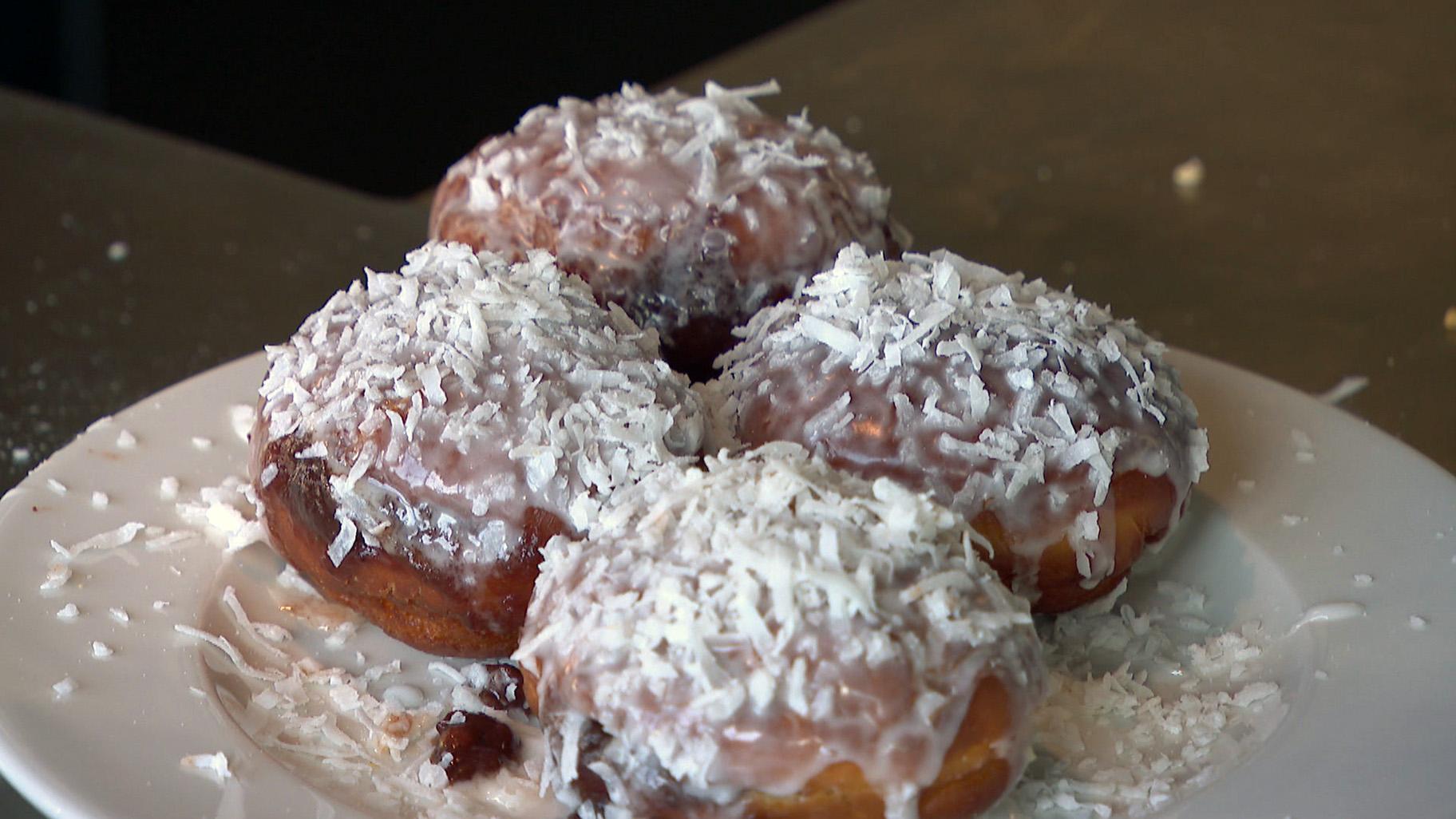 Guava coconut paczki from Polombia. (WTTW News)