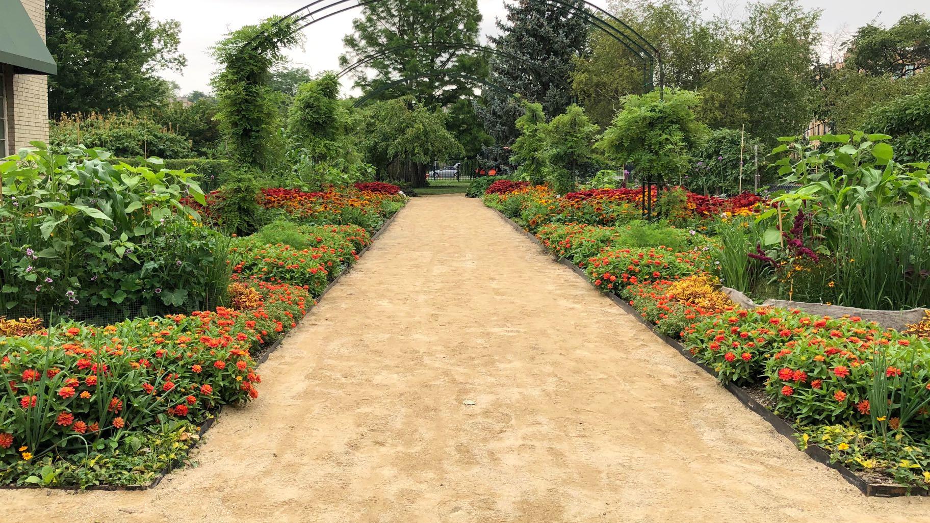 The Artist's Garden main walkway. (Patty Wetli / WTTW News)