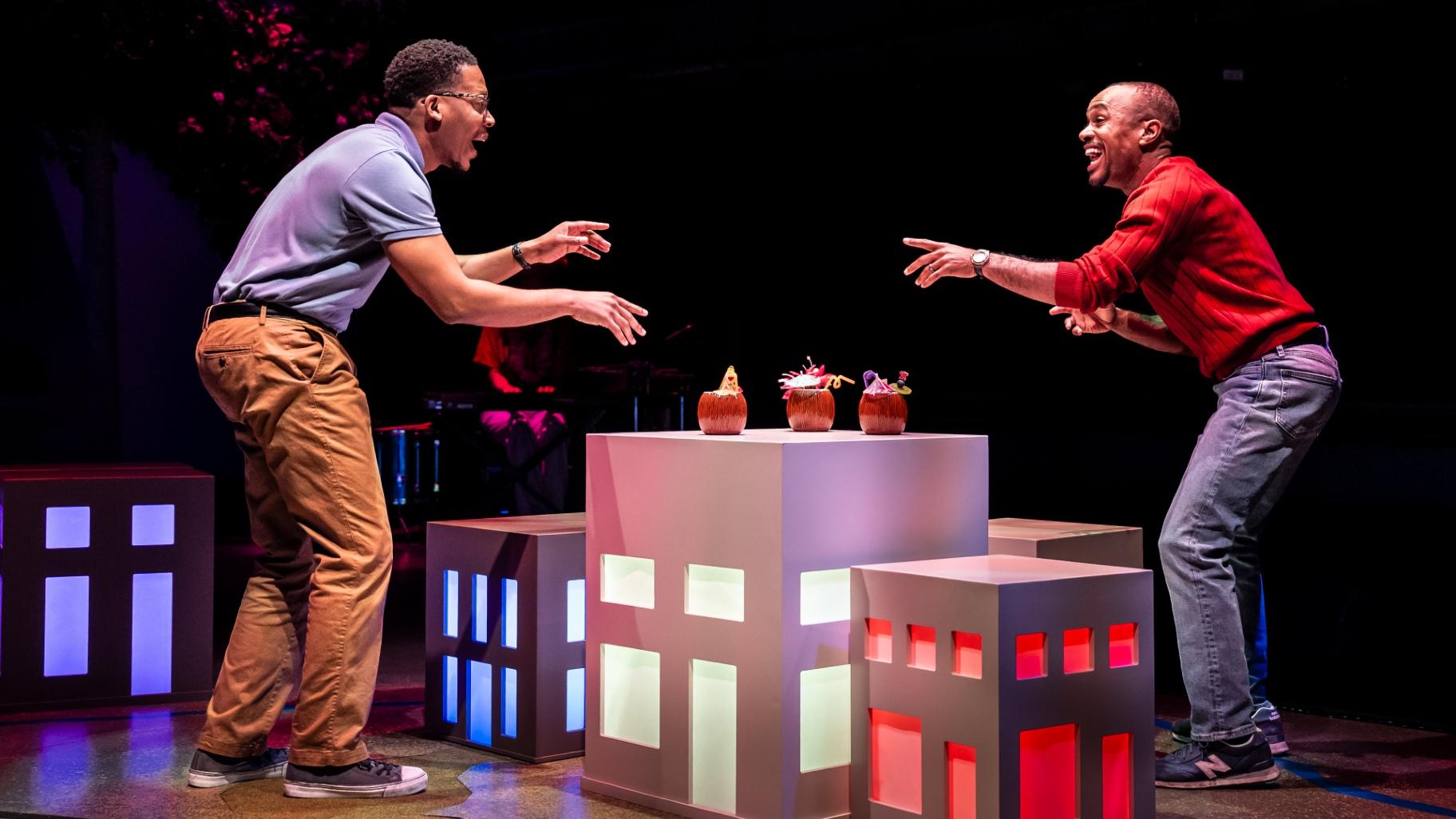 (L-R) Namir Smallwood and Charles Andrew Gardner in “Primary Trust” at the Goodman Theatre. (Liz Lauren)