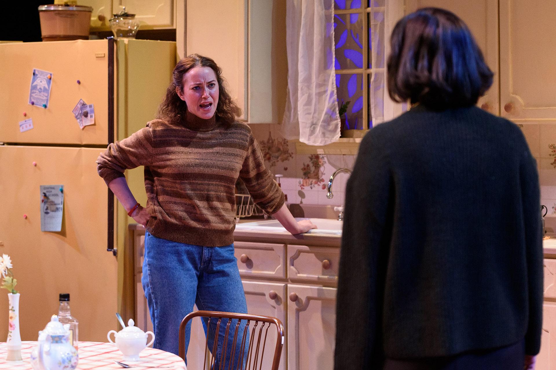 Rebecca Spence and Linda Gillum in “Top Girls.” (Photo by Michael Courier)