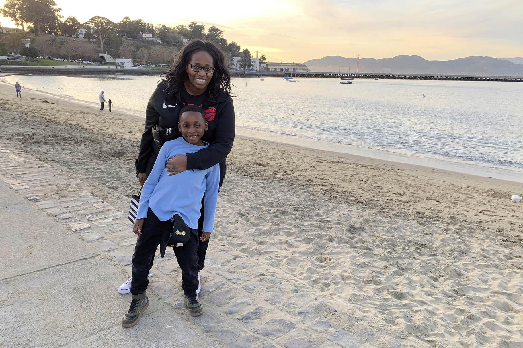 In this undated photo provided by Tanya Hayles, Hayles poses with her son Jackson, 7. (Courtesy of Tanya Hayles via AP)