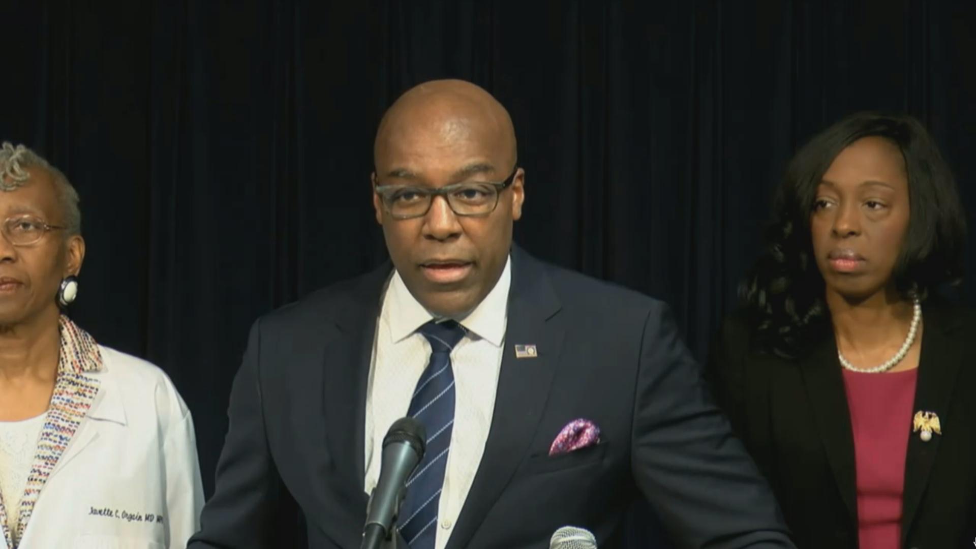 Illinois Attorney General Kwame Raoul speaks to the media Thursday, Dec. 12, 2019. (WTTW News via BlueRoomStream)