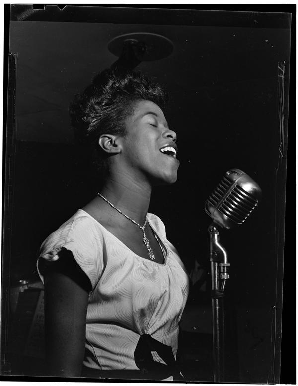 Sarah Vaughan, circa August 1946 (William P. Gottlieb via Wikimedia Commons)