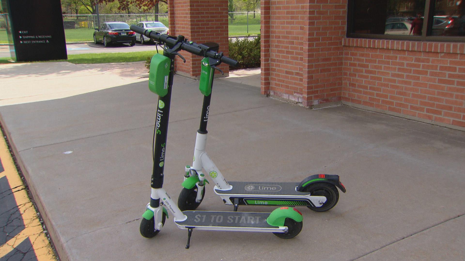  WTTW News takes a test ride on a pair of electric scooters by the company Lime. 