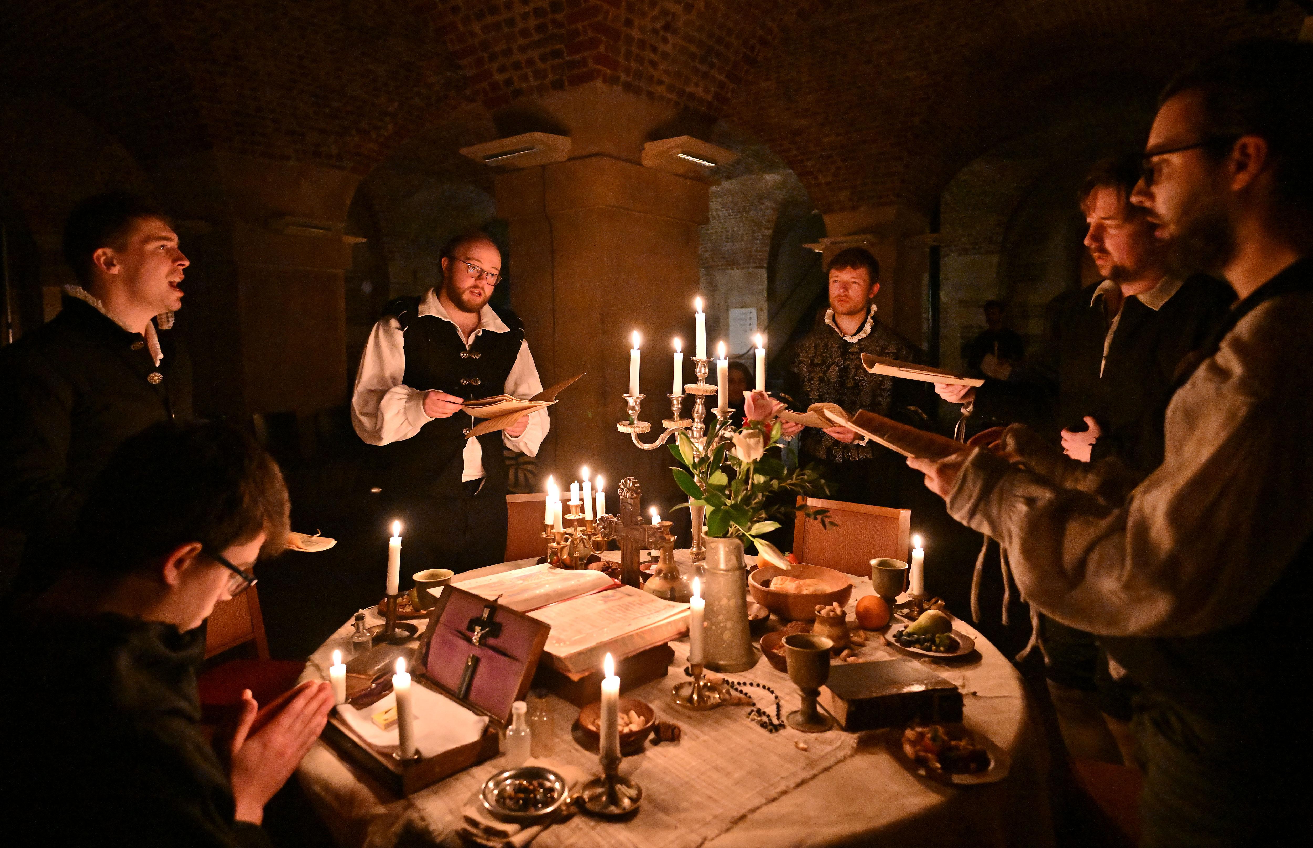 Music from 16th century English composer William Byrd will be performed by The Gesualdo Six amid candlelight. (Mark Allan) 