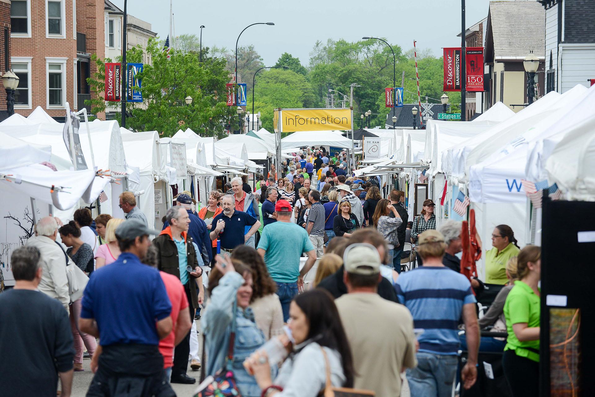 The Barrington Art Festival, originally scheduled for Memorial Day weekend, has been rescheduled because of the COVID-19 pandemic. The festivals is now slated for Sept. 12-13. (Courtesy of Amdur Productions)