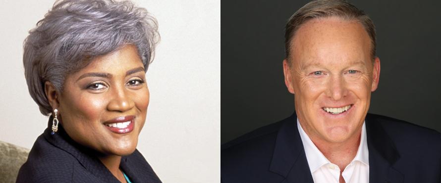 Donna Brazile and Sean Spicer (Courtesy Northeastern Illinois University) 