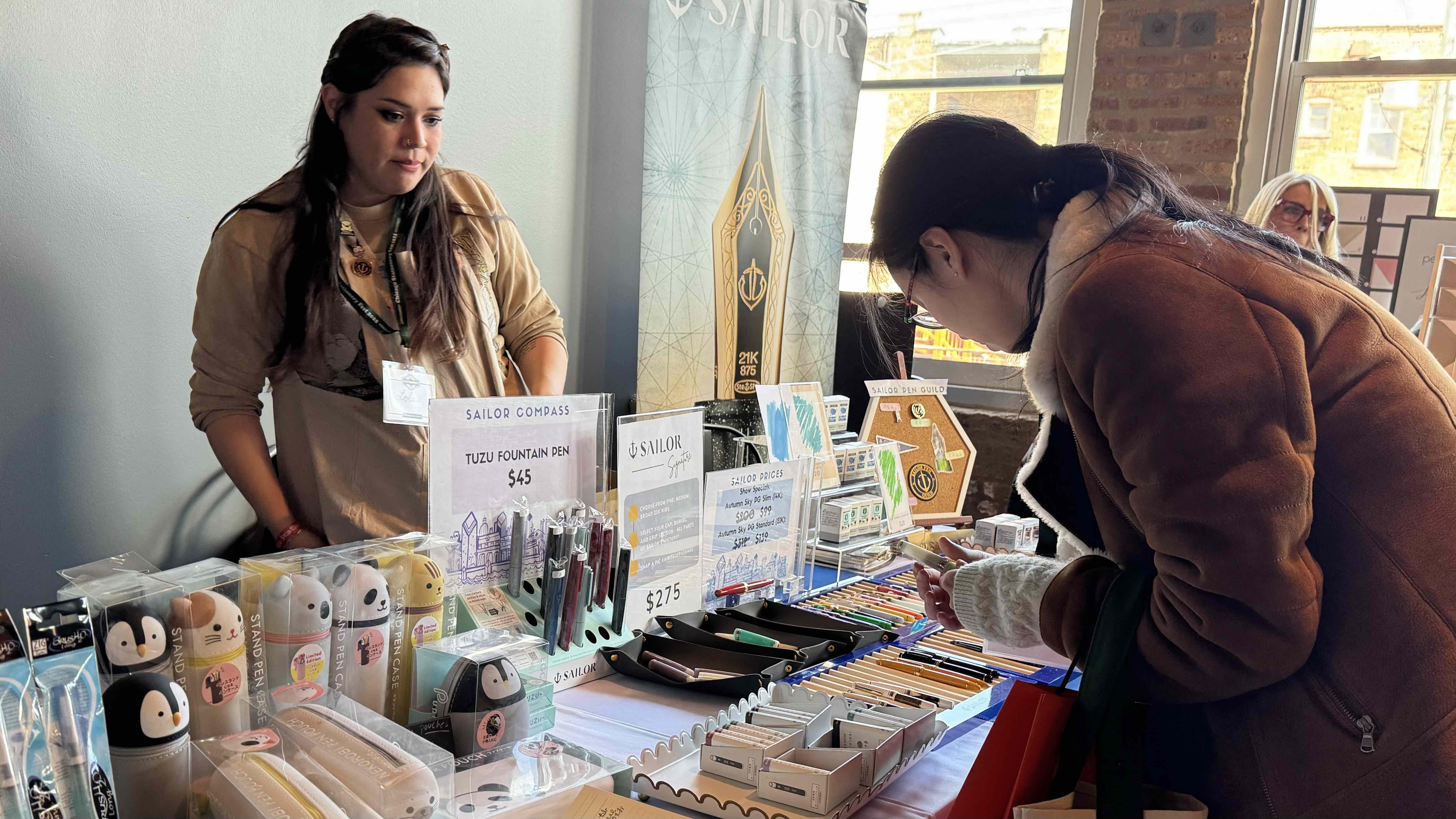 Stationery aficionados can be quite choosy about their choice of pen. Brick-and-mortar shops and vendors at events like Chicago Stationery Fest give consumers a chance to find their perfect match. (Patty Wetli / WTTW News)