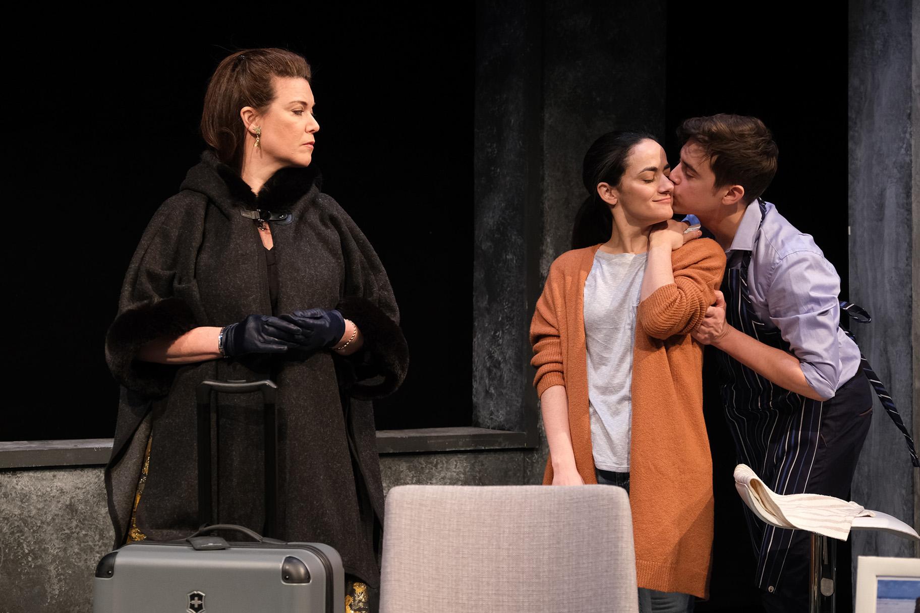 Katie Barberi, left, Cruz Gonzalez Cadel and Nate Santana in “The Abuelas.” (Photo credit: Joel Maisonet)