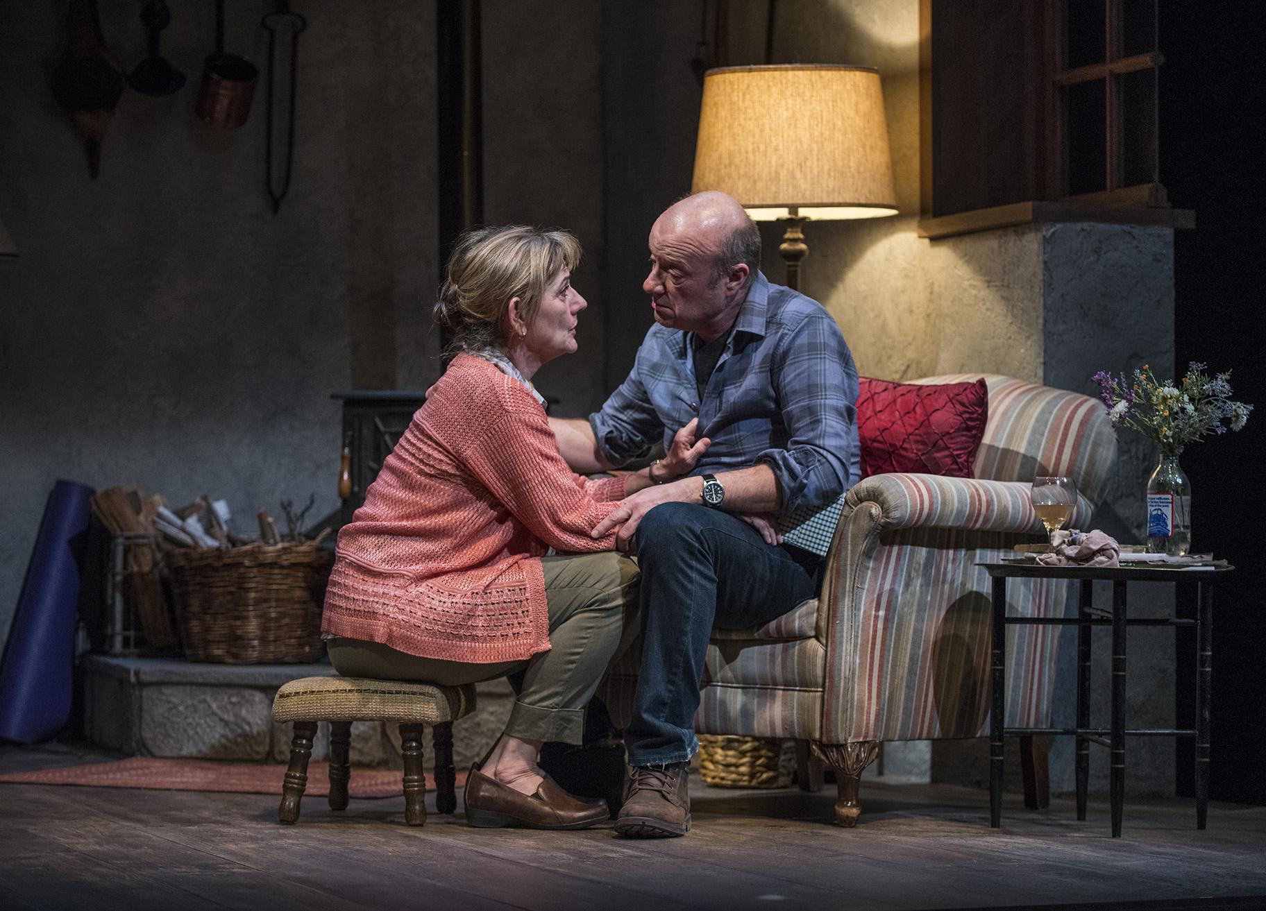 Janet Ulrich Brooks and Yasen Peyankov in Steppenwolf’s Chicago premiere production of “The Children” by Lucy Kirkwood. (Photo by Michael Brosilow)