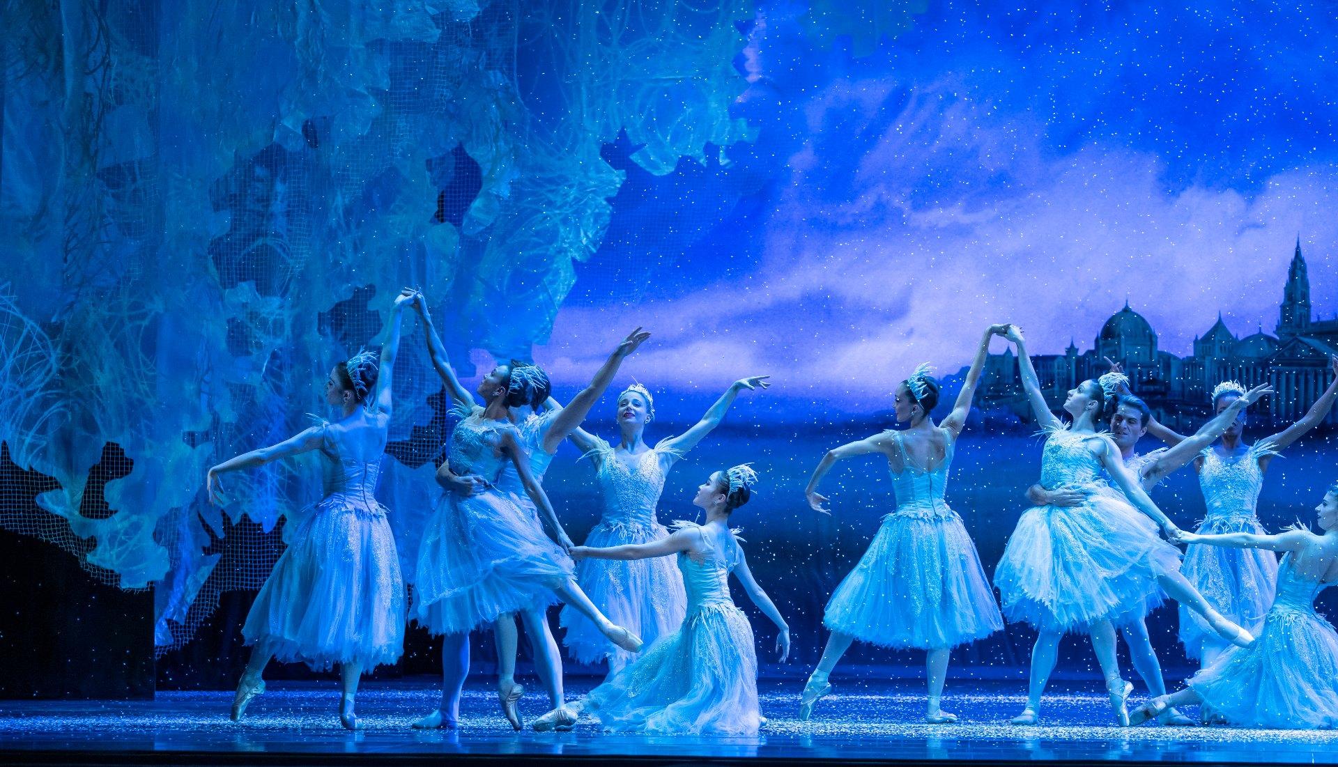 The Joffrey Ballet ensemble in “The Nutcracker.” (Photo by Todd Rosenberg)