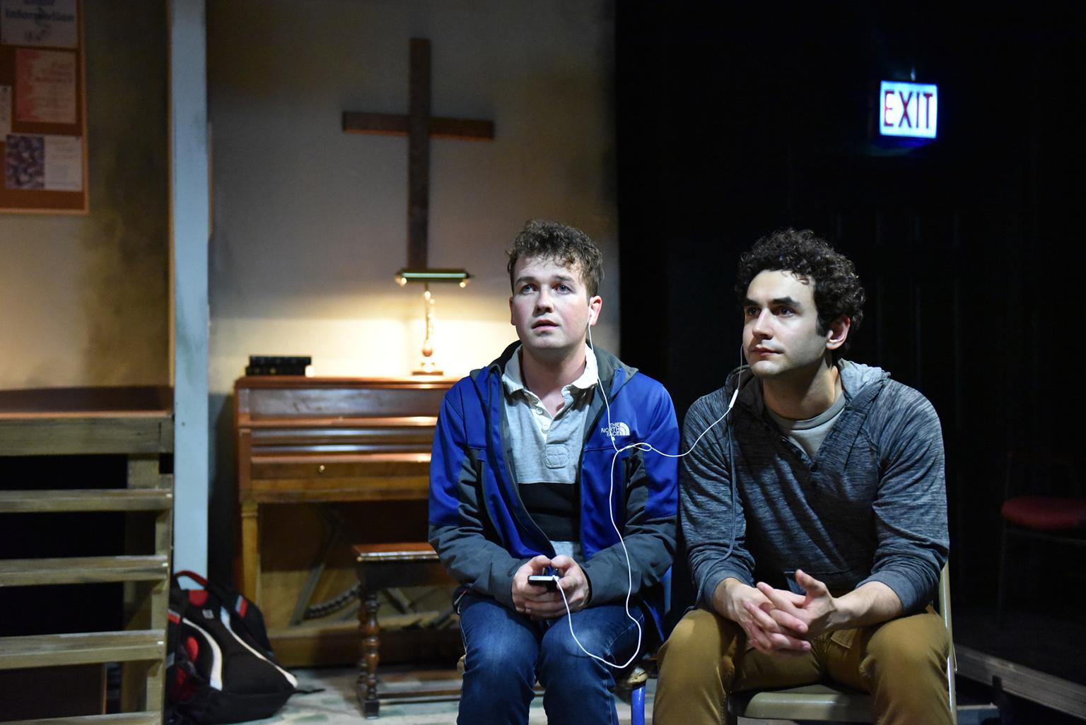 Collin Quinn Rice, left, and Raphael Diaz in Griffin Theatre Company’s Chicago premiere of “The Harvest” by Samuel D. Hunter, directed by Jonathan Berry. (Photo by Michael Courier)