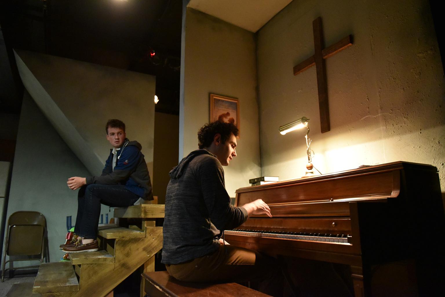 Collin Quinn Rice, left, and Raphael Diaz in “The Harvest.” (Photo by Michael Courier)