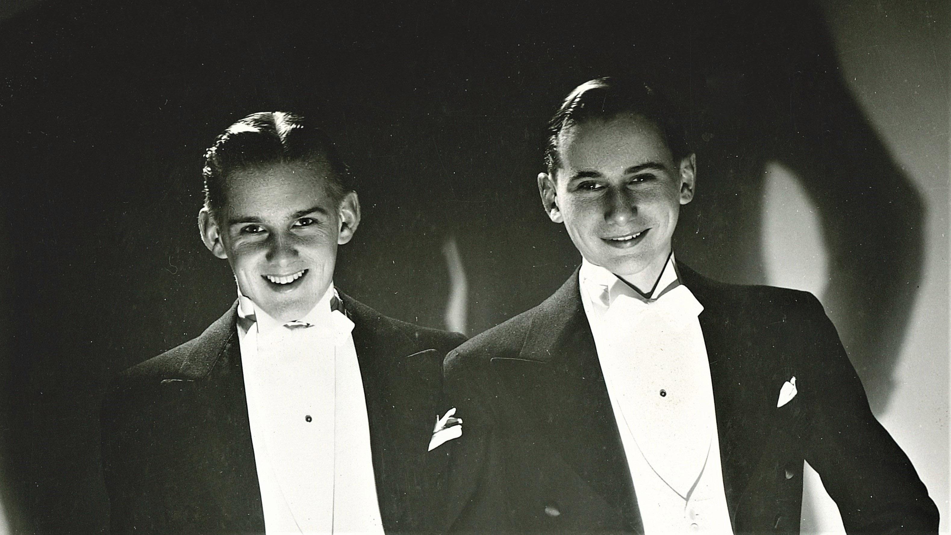 Dancers Bob Fosse, left, and Charlie Grass perform as The Riff Brothers. (Courtesy of Charlie Grass)