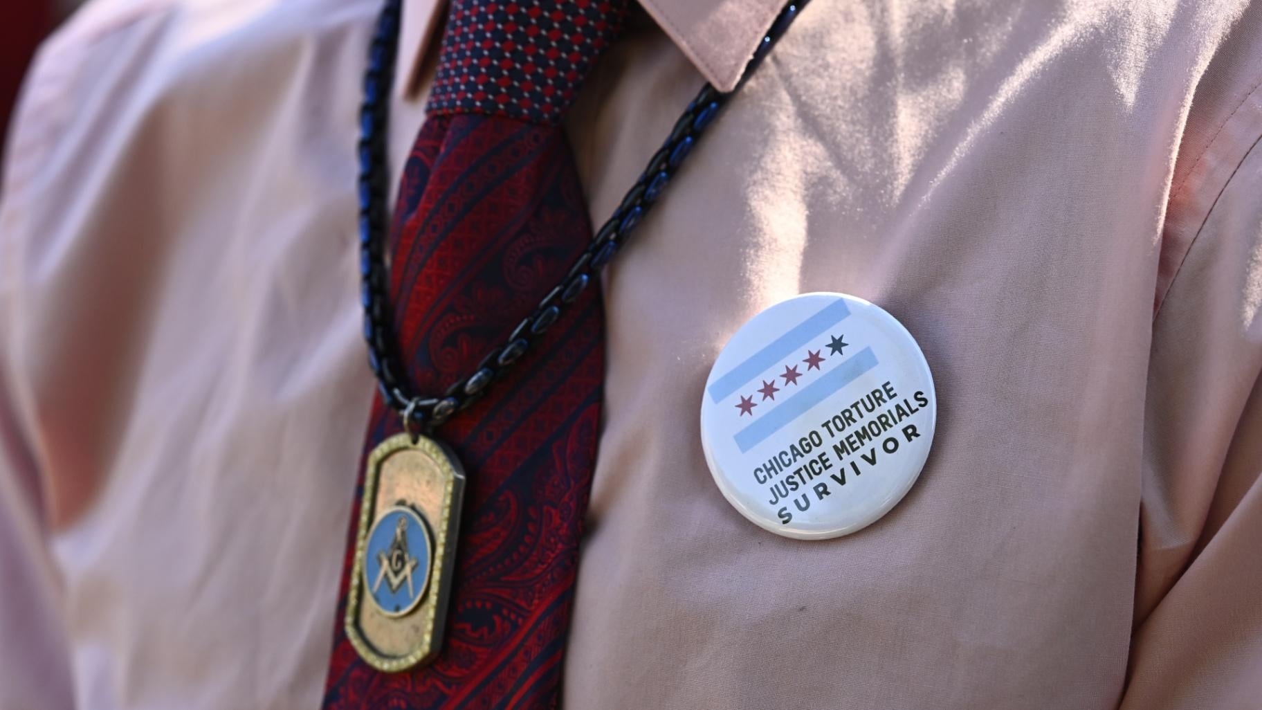 The Chicago Torture Justice Memorial aims to honor the more than 125 Black men, women and children who were tortured by disgraced former Chicago Police Commander Jon Burge, and the officers under his command, on Chicago’s South Side from the 1970s to 1990s. (Victor Hilitski / WTTW News)