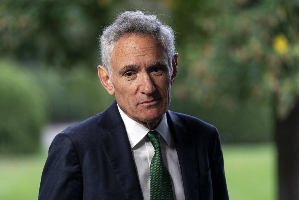 White House coronavirus adviser Dr. Scott Atlas speaks at the White House, Monday, Oct. 12, 2020, in Washington. (AP Photo / Alex Brandon)