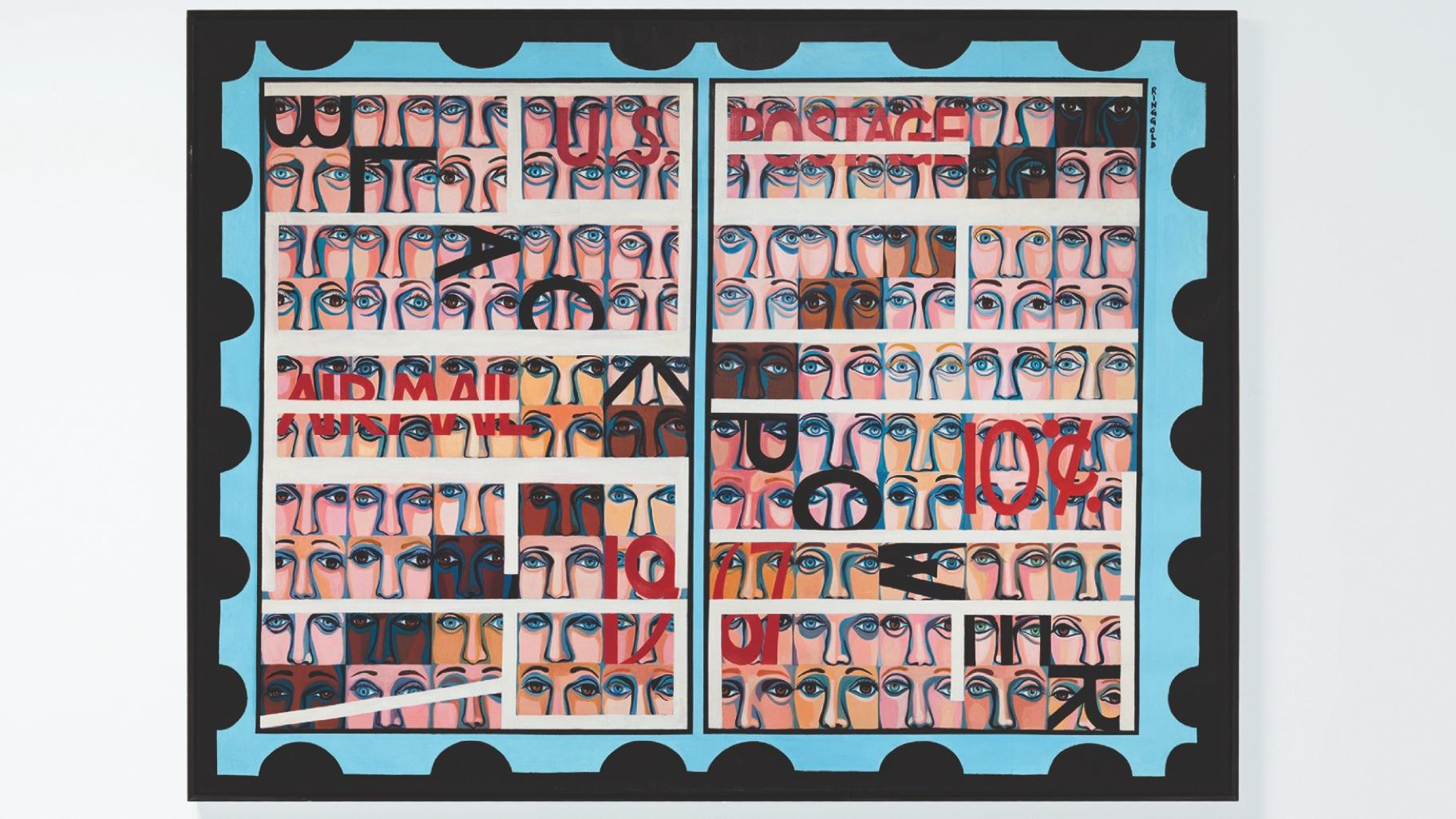 “U.S. Postage Stamp Commemorating the Advent of Black Power” by Faith Ringgold, 1967.