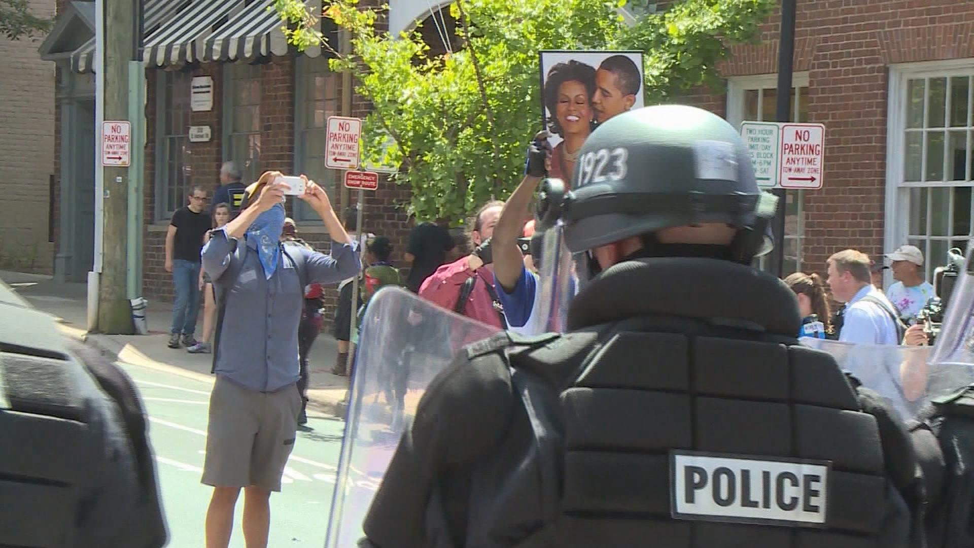 Neo-Nazi and white supremacist groups, along with counterprotesters, gathered earlier this month in Charlottesville, Virginia.