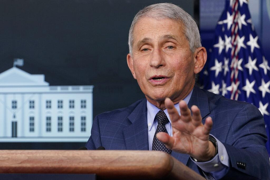 Dr. Anthony Fauci, director of the National Institute for Allergy and Infectious Diseases, speaks during a news conference with the coronavirus task force at the White House in Washington, Thursday, Nov. 19, 2020. (AP Photo / Susan Walsh)