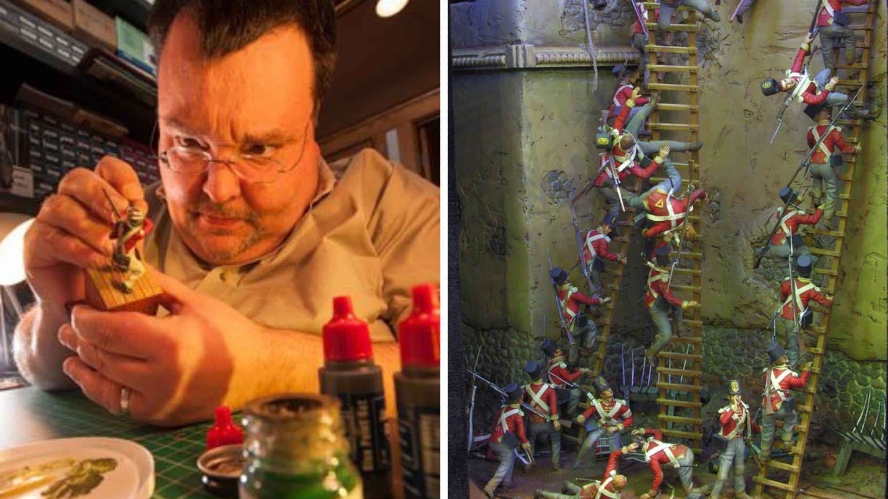 Left: Jim DeRogatis at work. (Provided) Right: “Hell Before Dawn” by Jim DeRogatis, 2009. (Bob Sarnowski)