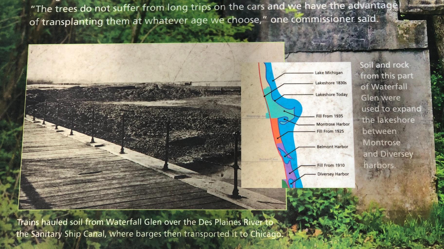 Soil from what's now Waterfall Glen was used to build out Chicago's shoreline. (Patty Wetli / WTTW News) 