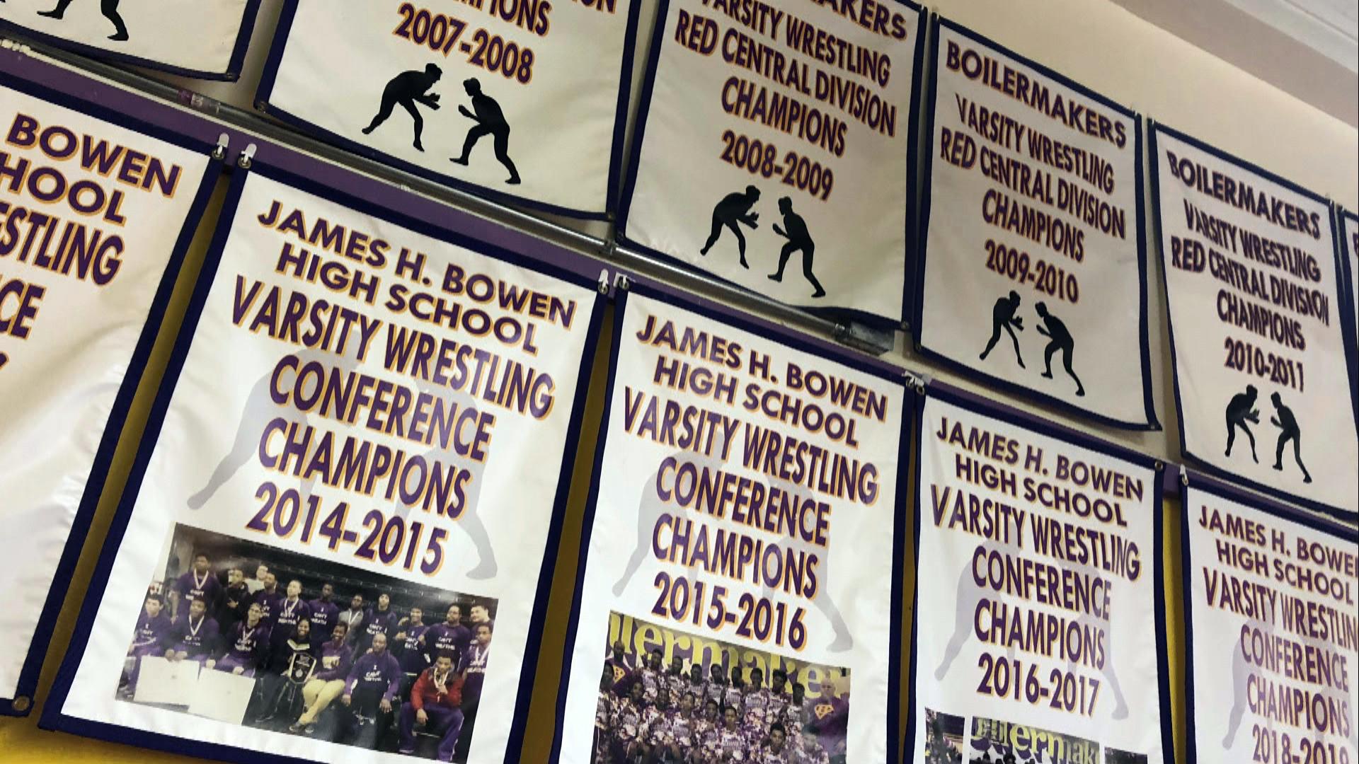 Wilson started Bowen’s wrestling program and turned it into a powerhouse. 