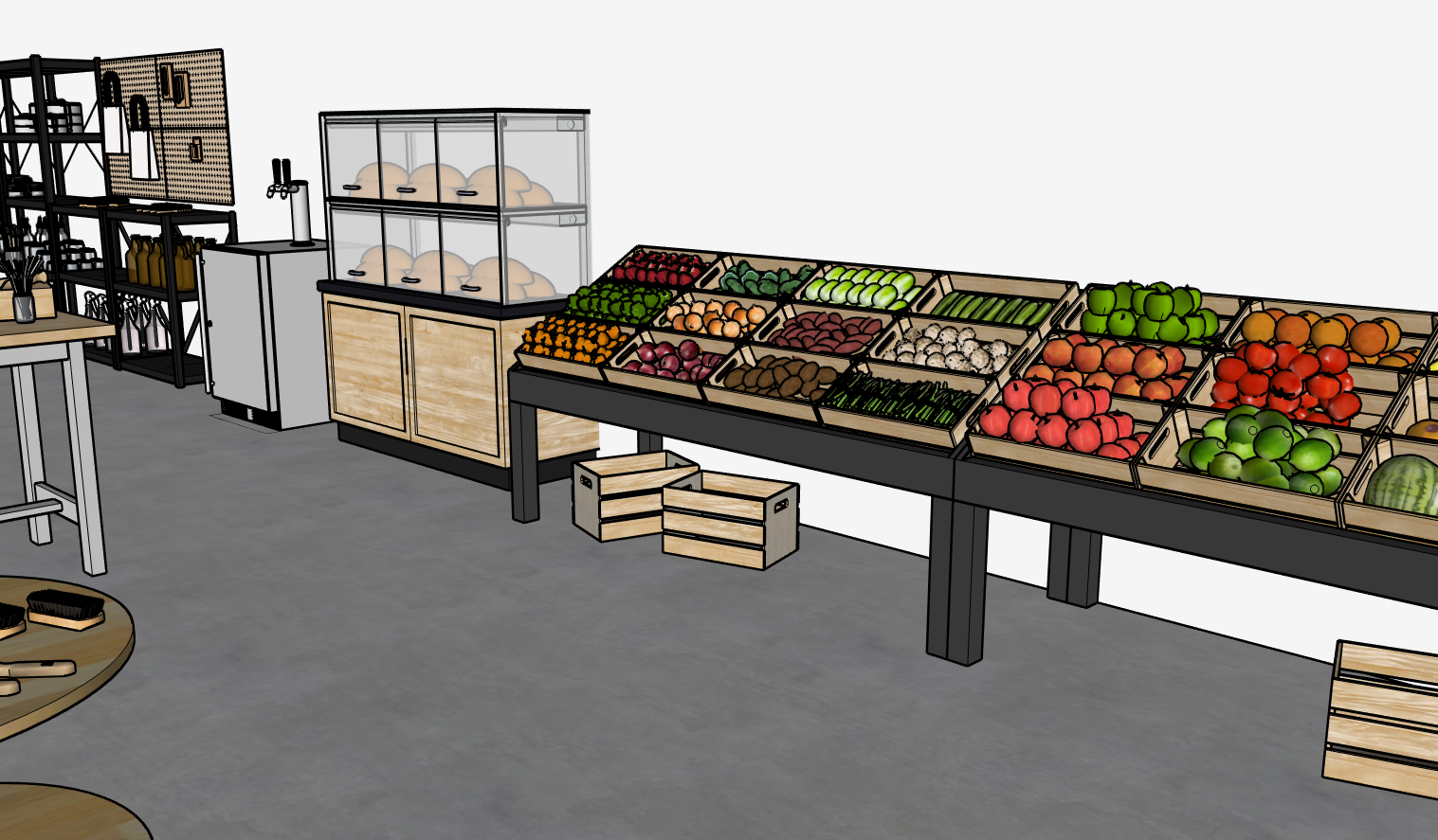 Rendering of the proposed Chicago zero-waste marketplace called Zaste. (Courtesy of Zaste)