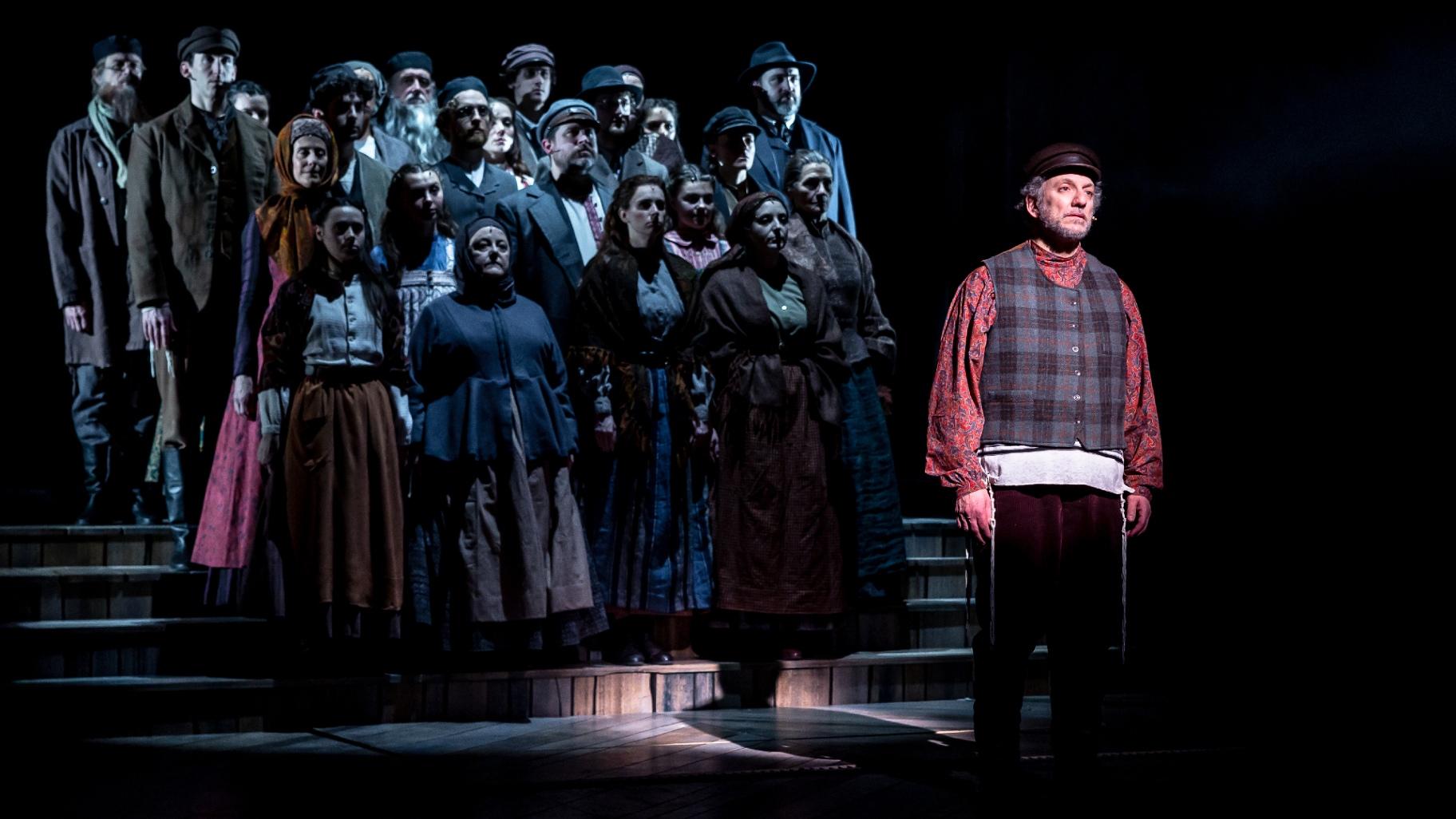 Mark David Kaplan and company in “Fiddler on the Roof.” (Brett Beiner)