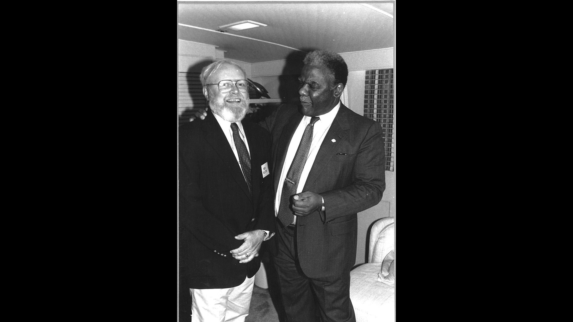 Robert Nelson, left, with late Chicago Mayor Harold Washington. 