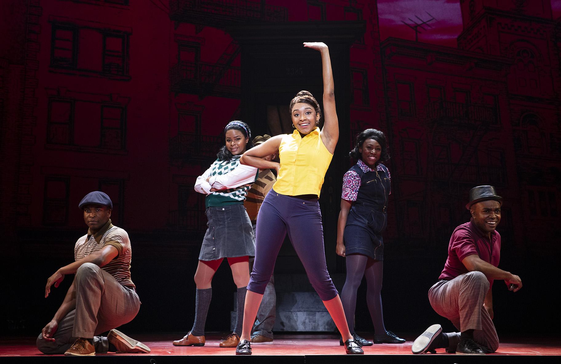 Brianna-Marie Bell, center, in “A Bronx Tale.” Also pictured, from left: Antonio Beverly, Ashley McManus, Brandi Porter and Jason Williams. (Photo: Joan Marcus)