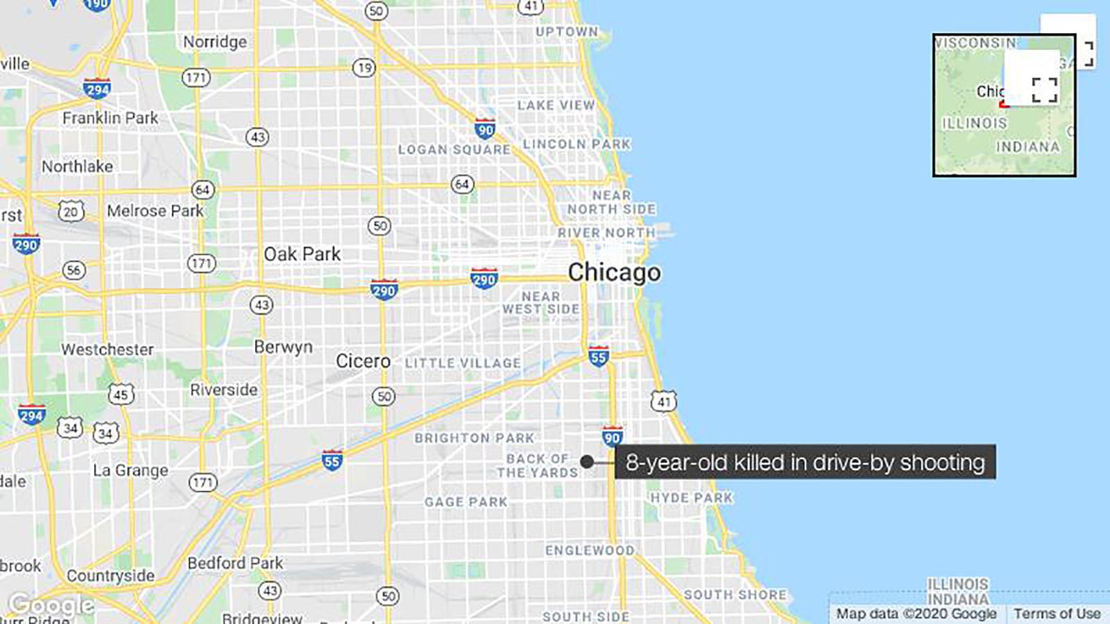 An 8-year-old girl was killed the evening of Sept. 7, 2020 after gunshots were fired into a SUV she was traveling in, according to police. (Google Maps)