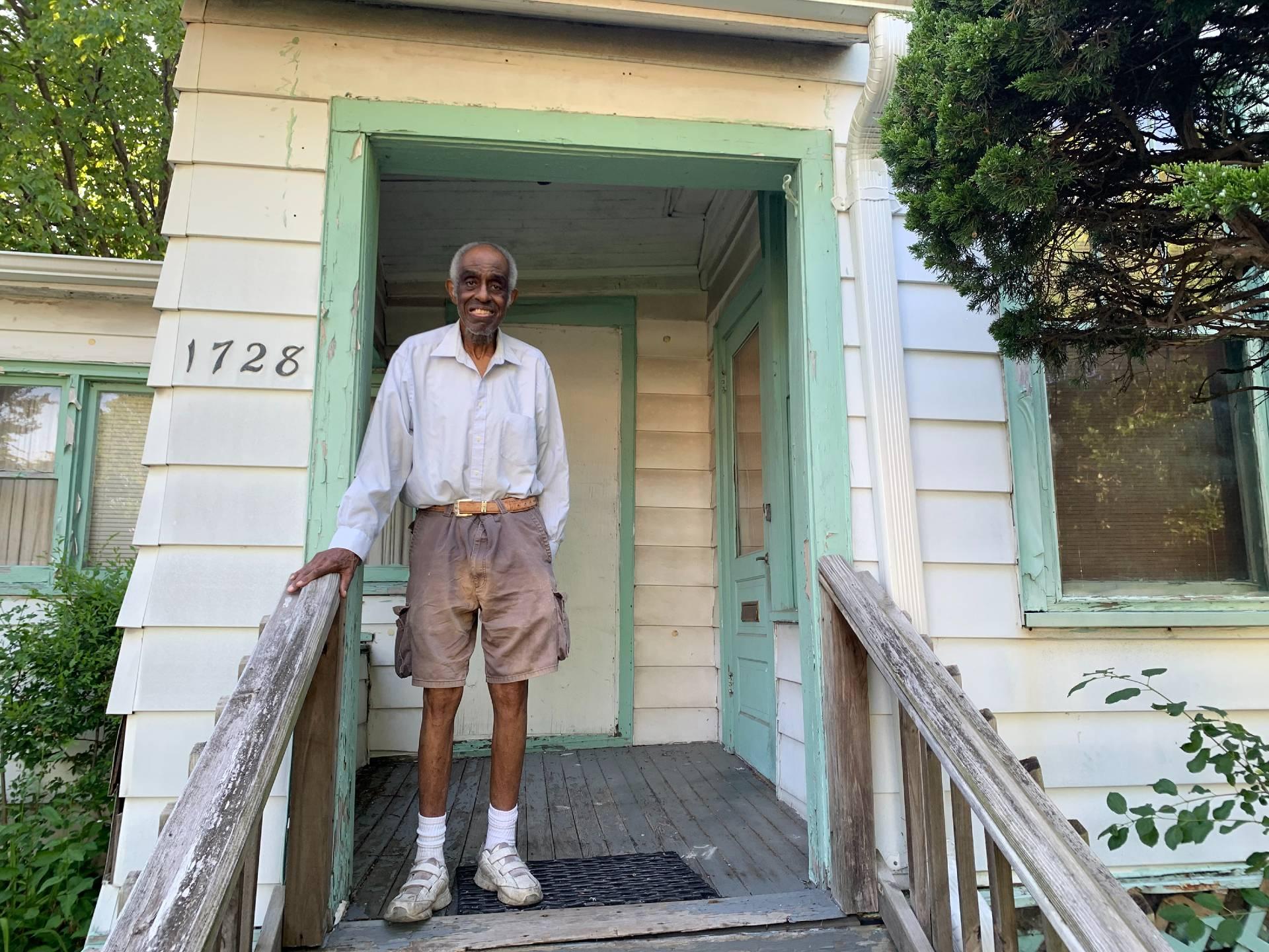 Louis Weathers says racial discrimination in Evanston, Illinois, made house hunting difficult for him decades ago. (Jacquelyne Germain / CNN)