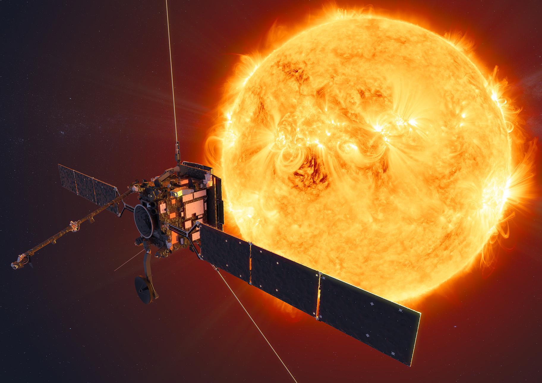 An artist’s impression of Solar Orbiter. (Credit: ESA/ATG medialab)